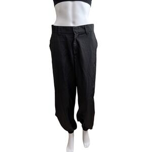 Black Nylon Jogger Pants Size XL